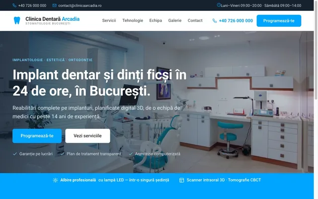 Demo site cabinet stomatologic — Clinica Arcadia